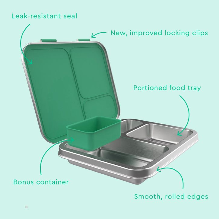 Green Bentgo Lunch Box Kids' Stainless Steel USA | 759643EYG