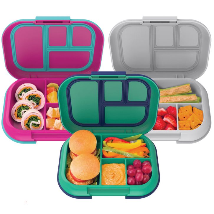 Green Pink Grey Bentgo Chill Lunch Box (3 Pack) Kids\' Lunch Box USA | 436721JLR