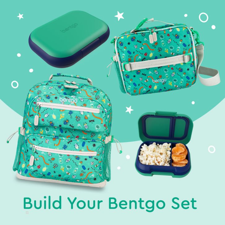 Green / Navy Bentgo Chill Kids' Lunch Box USA | 816045BJU