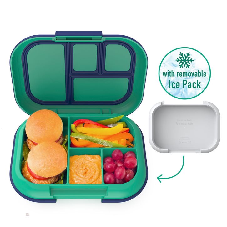 Green / Navy Bentgo Chill Lunch Kids' Snack Box USA | 271983OCU