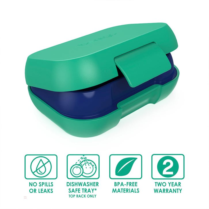 Green / Navy Bentgo Kids' Snack Container USA | 857240EPW