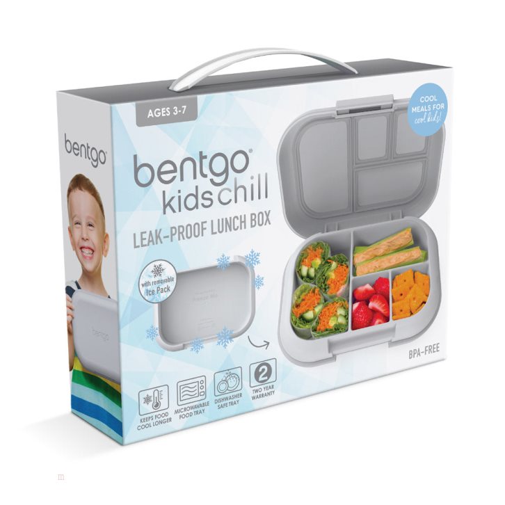 Grey Bentgo Chill Kids' Lunch Box USA | 108726RAZ