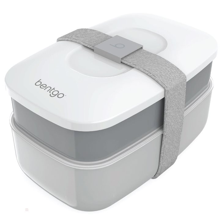 Grey Bentgo Classic Lunch Box & Deluxe Bag Adults Lunch Set USA | 128560LQA