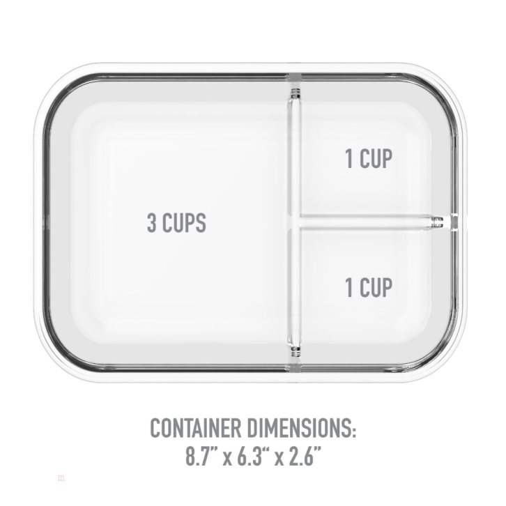 Grey Bentgo Glass Adults Lunch Container USA | 951037VZY