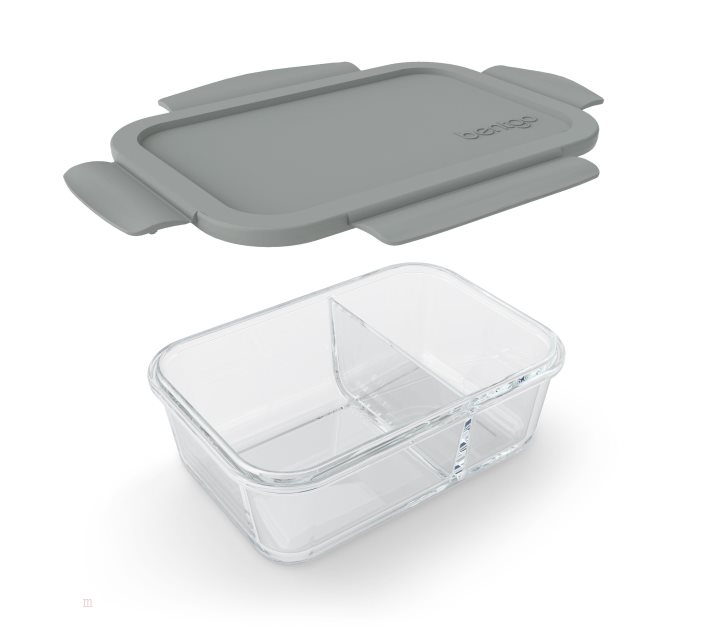 Grey Bentgo Glass Adults Snack Container USA | 634785XFD