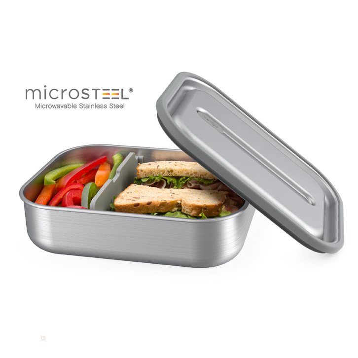 Grey Bentgo MicroSteel Adults Lunch Box USA | 589412JMB