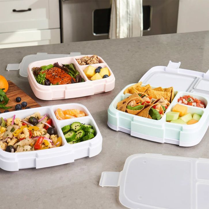 Grey Blue Pink Bentgo Fresh 3-Meal Prep Pack Adults Meal Prep Containers USA | 162378CUM