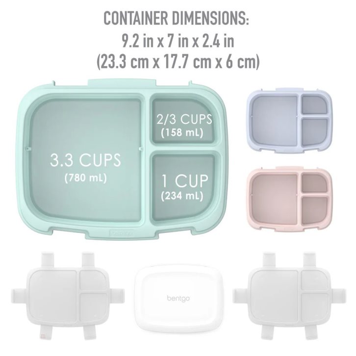 Grey Blue Pink Bentgo Fresh 3-Meal Prep Pack Adults Meal Prep Containers USA | 162378CUM