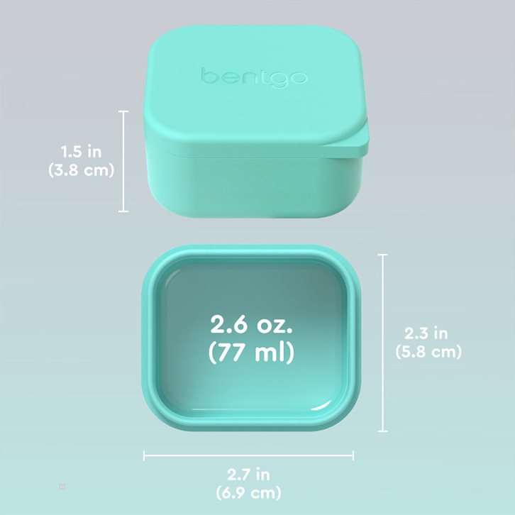 Grey Light Turquoise Bentgo Sidekicks 2-Pack Silicone Container Set Kids' Sauce Container USA | 583276NXC