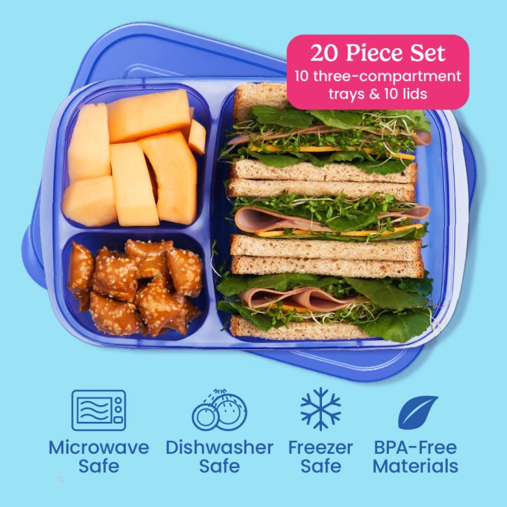 Jewel Brights Bentgo Easyboxes 3-Compartment 20-Piece Set Adults Food Containers USA | 583197UZR