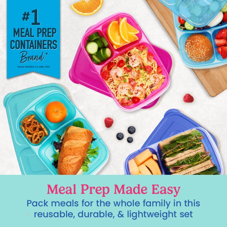 Jewel Brights Bentgo Easyboxes 3-Compartment 8-Piece Set Adults Food Containers USA | 289401JXT