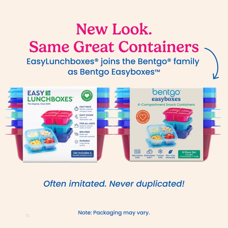 Jewel Brights Bentgo Easyboxes 4-Compartment 8-Piece Set Adults Snack Container USA | 417985TQK