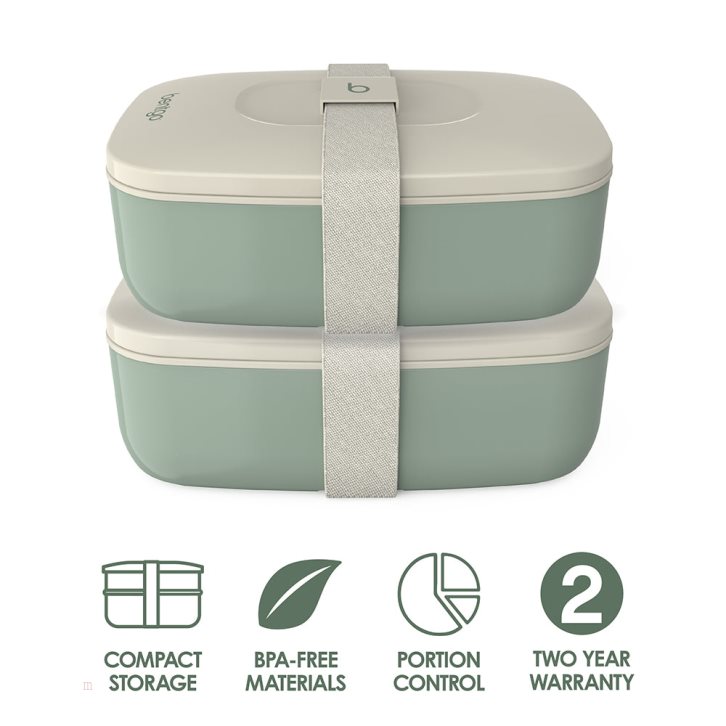 Khaki Green Bentgo Classic (2-Pack) Adults Lunch Box USA | 902358XHJ