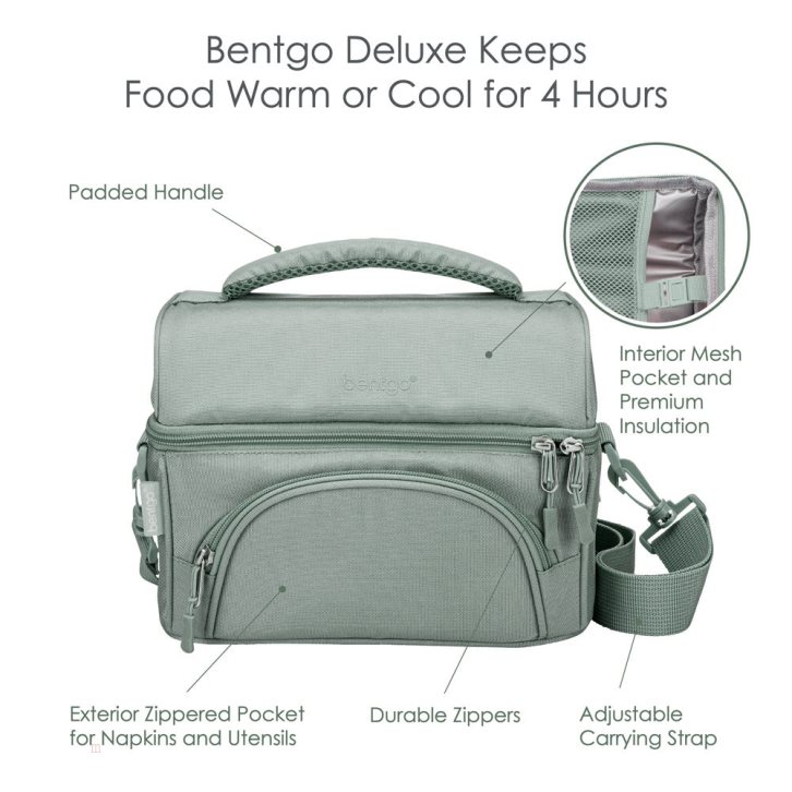 Khaki Green Bentgo Deluxe Adults Lunch Bag USA | 245391QZE