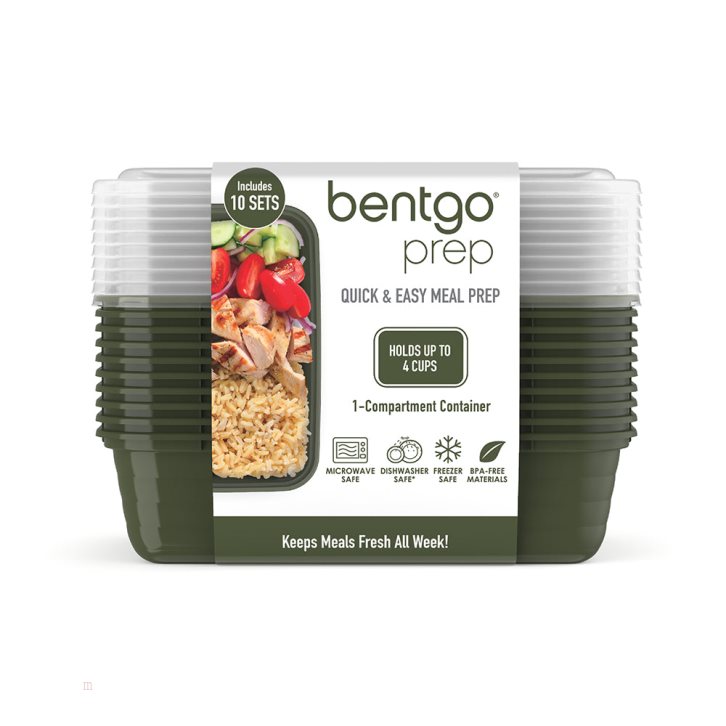 Khaki Green Bentgo Prep 1-Compartment Adults Meal Prep Containers USA | 371946ITK