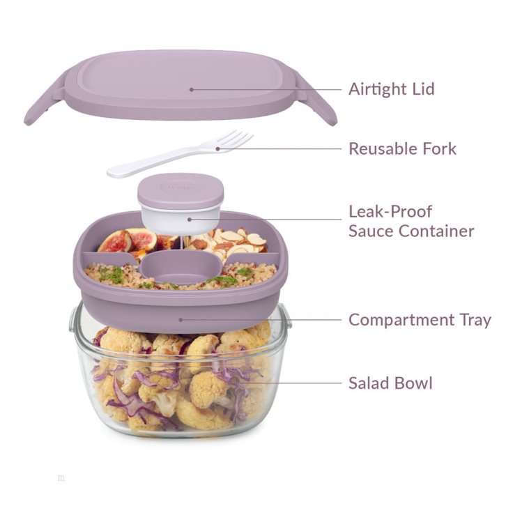 Lavender Bentgo Glass Adults Salad Container USA | 217980UDH