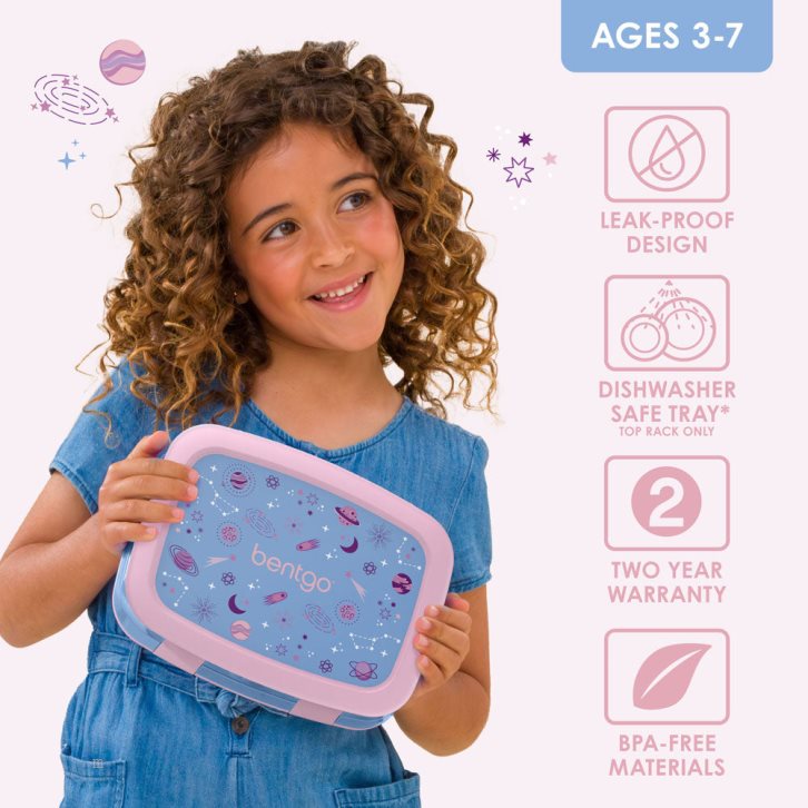 Lavender Bentgo Prints Kids' Lunch Box USA | 306592LOH