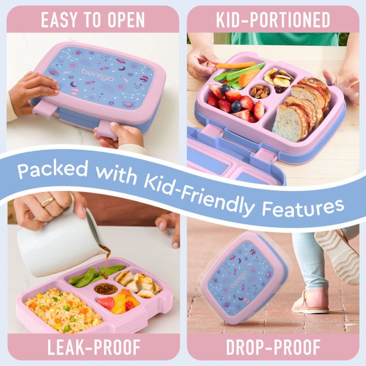 Lavender Bentgo Prints Kids' Lunch Box USA | 306592LOH