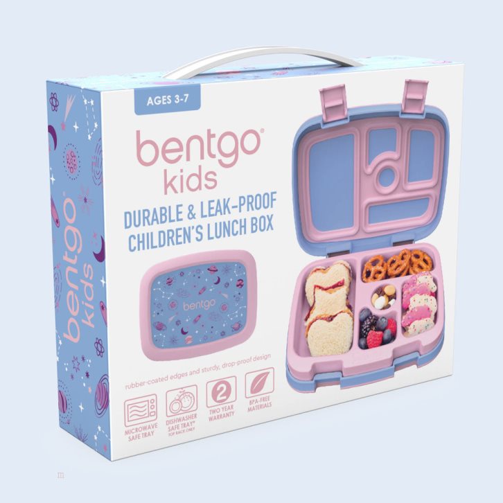 Lavender Bentgo Prints Kids' Lunch Box USA | 306592LOH