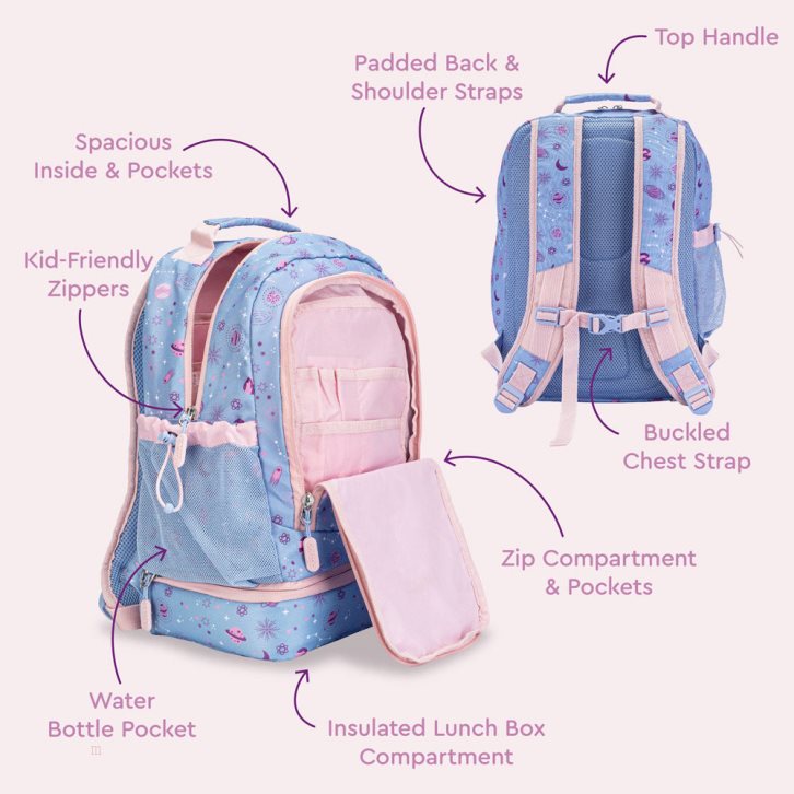 Lavender Bentgo Prints Lunch Bag Kids' 2-in-1 Backpack USA | 547328GCA