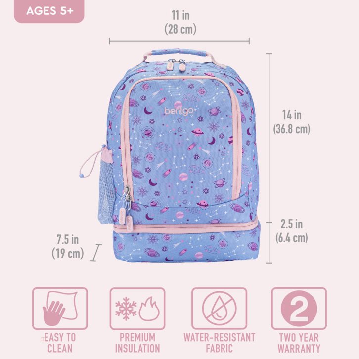 Lavender Bentgo Prints Lunch Bag Kids' 2-in-1 Backpack USA | 547328GCA