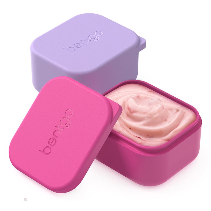 Lavender Pink Bentgo Sidekicks 2-Pack Silicone Container Set Kids\' Sauce Container USA | 761429BYW