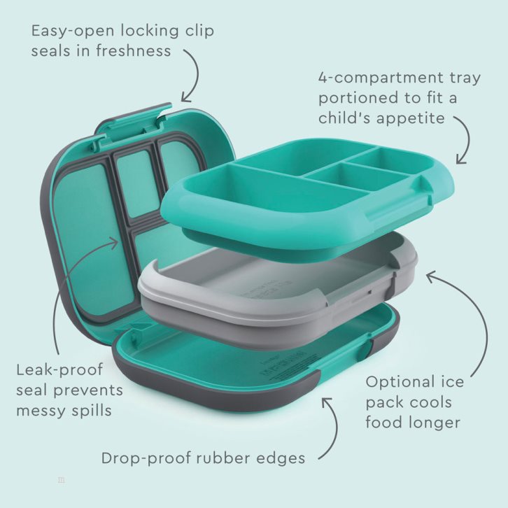 Light Turquoise Bentgo Chill Kids' Lunch Box USA | 374516APF