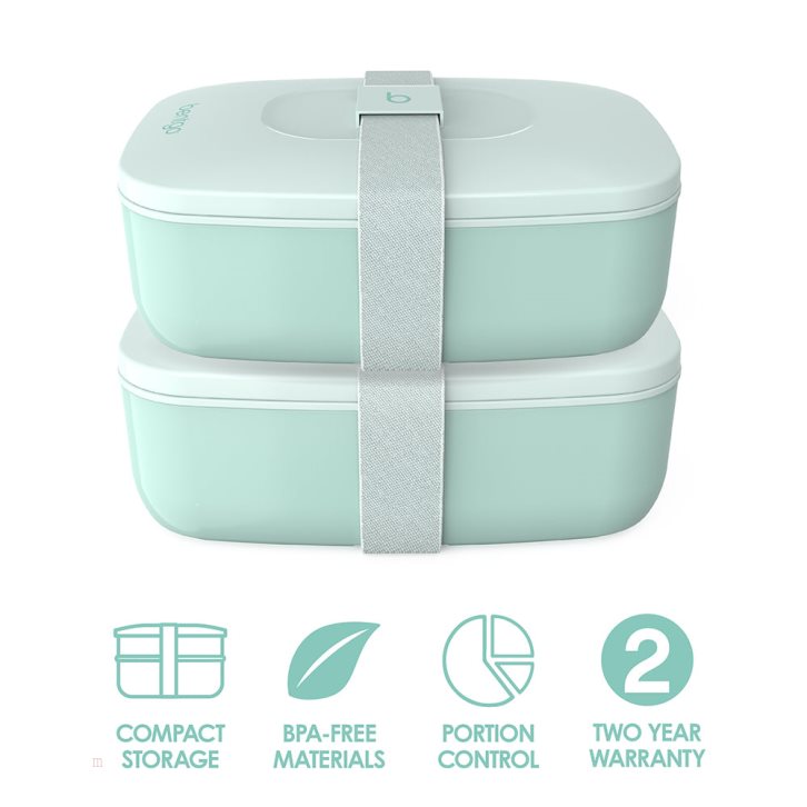 Light Turquoise Bentgo Classic (2-Pack) Adults Lunch Box USA | 850624TAH