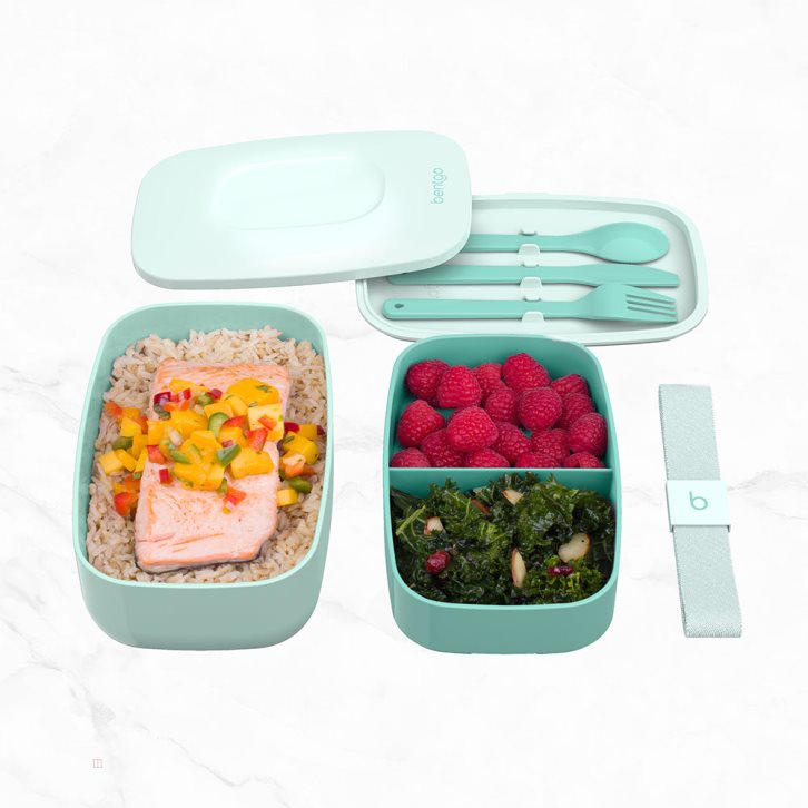 Light Turquoise Bentgo Classic (2-Pack) Adults Lunch Box USA | 850624TAH