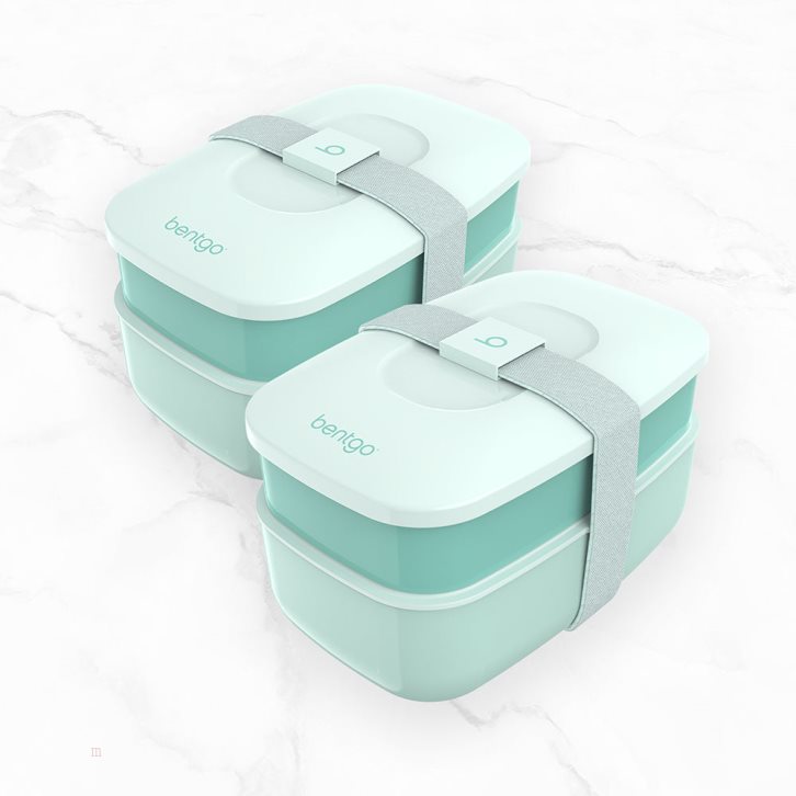 Light Turquoise Bentgo Classic (2-Pack) Adults Lunch Box USA | 850624TAH