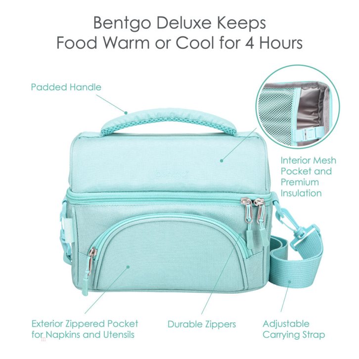 Light Turquoise Bentgo Deluxe Adults Lunch Bag USA | 596127PFB