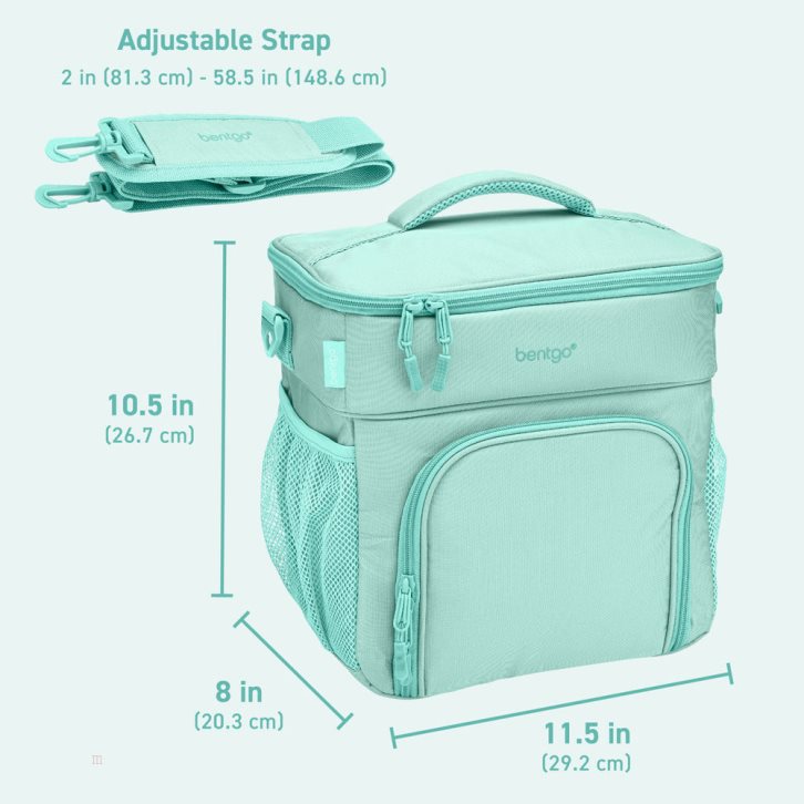 Light Turquoise Bentgo Prep Deluxe Multimeal Adults Lunch Bag USA | 270961EVT