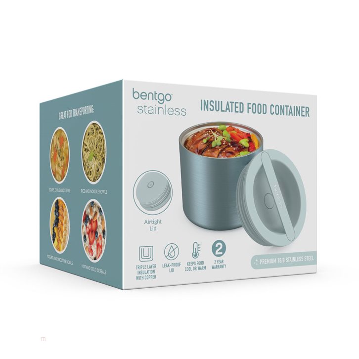 Light Turquoise Bentgo Stainless Steel Insulated Adults Food Containers USA | 786935JQT