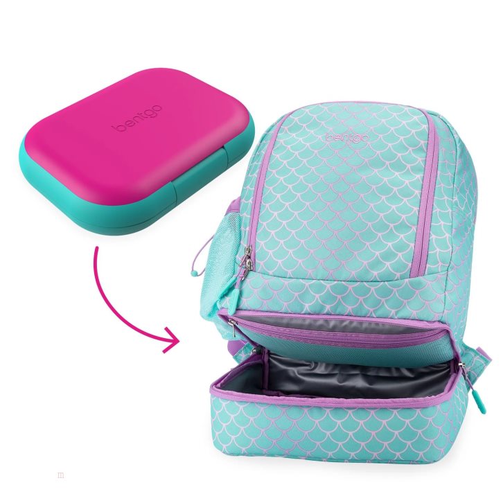 Mermaid Scales Bentgo Chill Lunch Box & Prints Kids' Backpack USA | 285309NPA