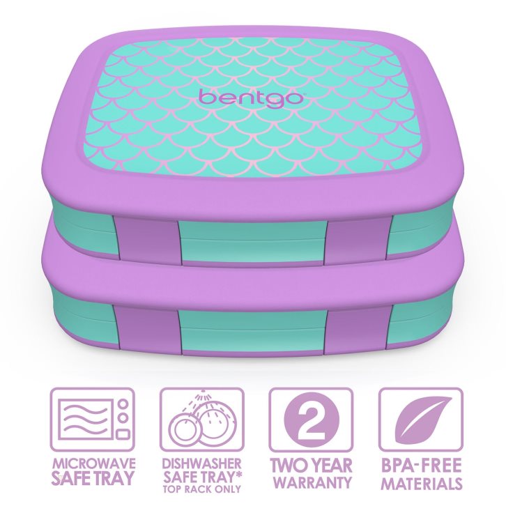 Mermaid Scales Bentgo Prints (2-Pack) Kids' Lunch Box USA | 085961PRL