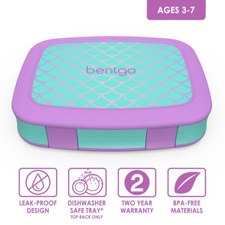 Mermaid Scales Bentgo Prints Lunch Box, Lunch Bag, & Ice Packs Kids' Lunch Set USA | 021874SBE