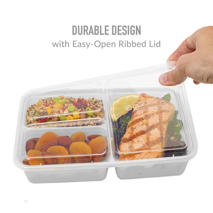 Navy Blue Bentgo Prep 3-Compartment Adults Meal Prep Containers USA | 098437VLW