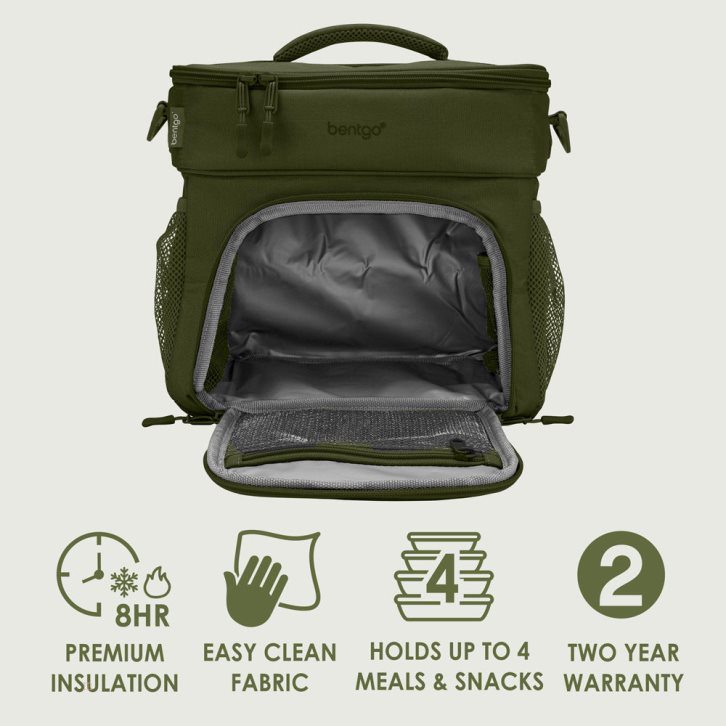 Olive Green Bentgo Prep Deluxe Multimeal Adults Lunch Bag USA | 736849TMB