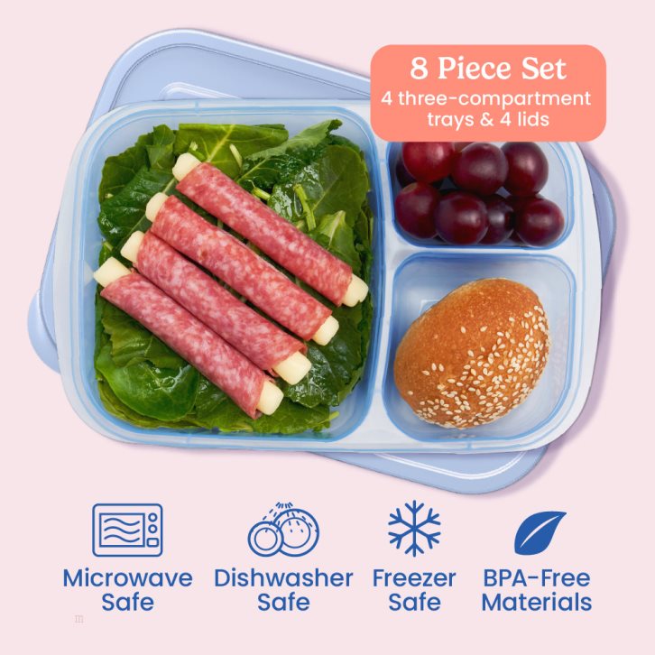 Pastels Bentgo Easyboxes 3-Compartment 8-Piece Set Adults Food Containers USA | 172846GAL