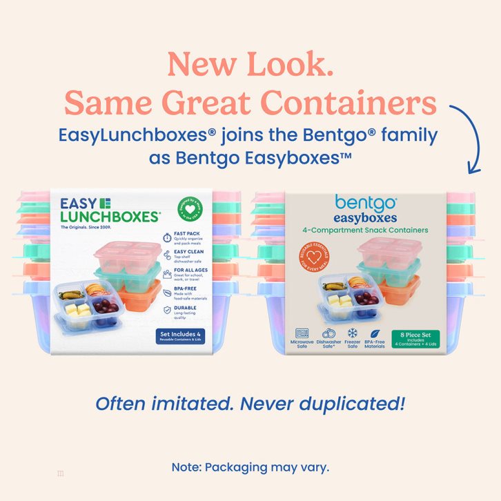 Pastels Bentgo Easyboxes 4-Compartment 8-Piece Set Adults Snack Container USA | 286740VWP