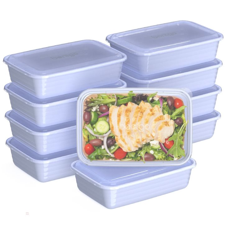 Periwinkle Bentgo Prep 1-Compartment Adults Meal Prep Containers USA | 745916THR