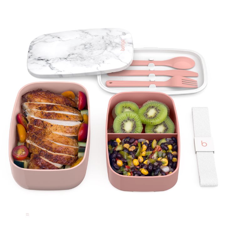 Pink Bentgo Classic Lunch Box & Deluxe Bag Adults Lunch Set USA | 123479FAV