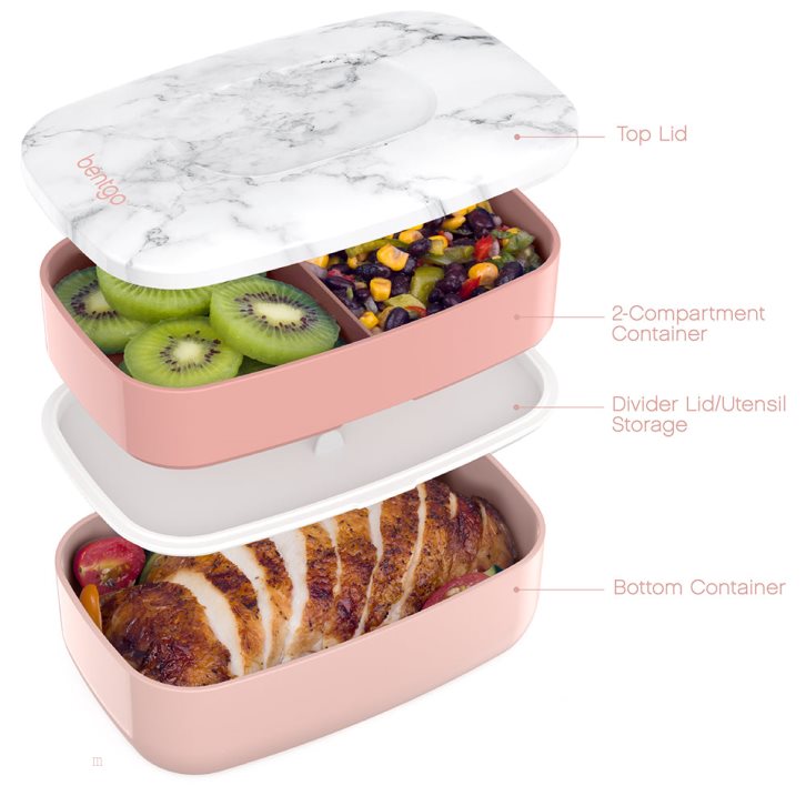 Pink Bentgo Classic Lunch Box & Deluxe Bag Adults Lunch Set USA | 123479FAV