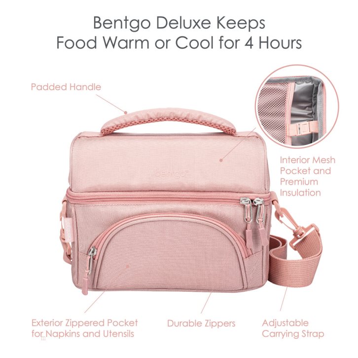 Pink Bentgo Classic Lunch Box & Deluxe Bag Adults Lunch Set USA | 123479FAV