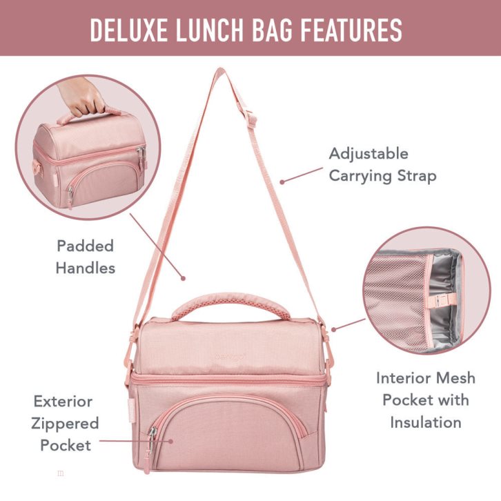 Pink Bentgo Deluxe 4-Piece Adults Lunch Set USA | 537961LCZ