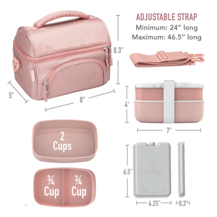 Pink Bentgo Deluxe 4-Piece Adults Lunch Set USA | 537961LCZ