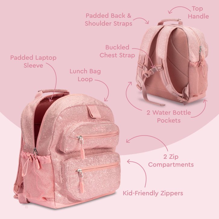 Pink Bentgo Kids' Backpack USA | 104697FNO