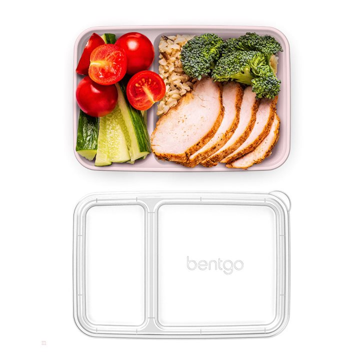 Pink Bentgo Prep 2-Compartment Adults Meal Prep Containers USA | 038241LFM