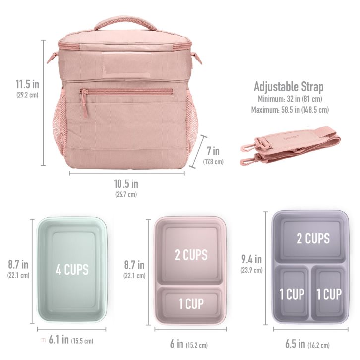 Pink Bentgo Prep Deluxe Bag & 60-Piece Set Adults Meal Prep Containers USA | 506891KTC