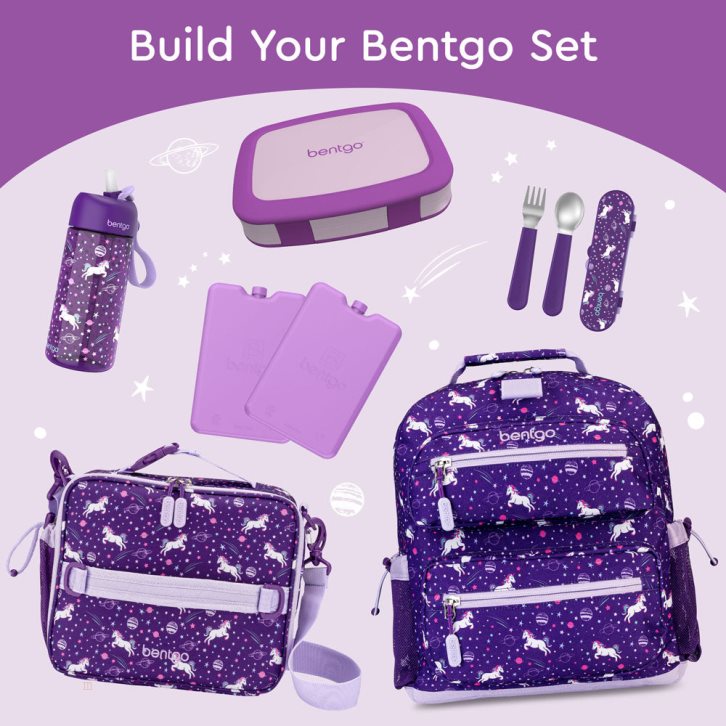 Purple Bentgo 2-Pack Kids' Lunch Box USA | 506173CRN